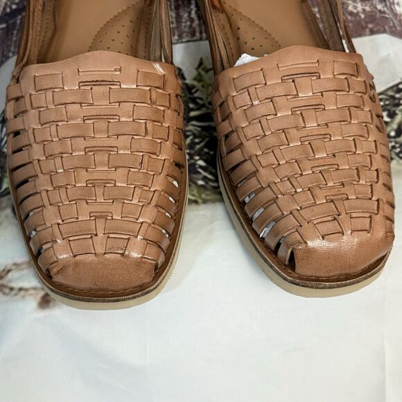 Sunsteps Venetian womens Tan Hand Woven Leather Huarache Sandals 8 Brown classic - Picture 8 of 16